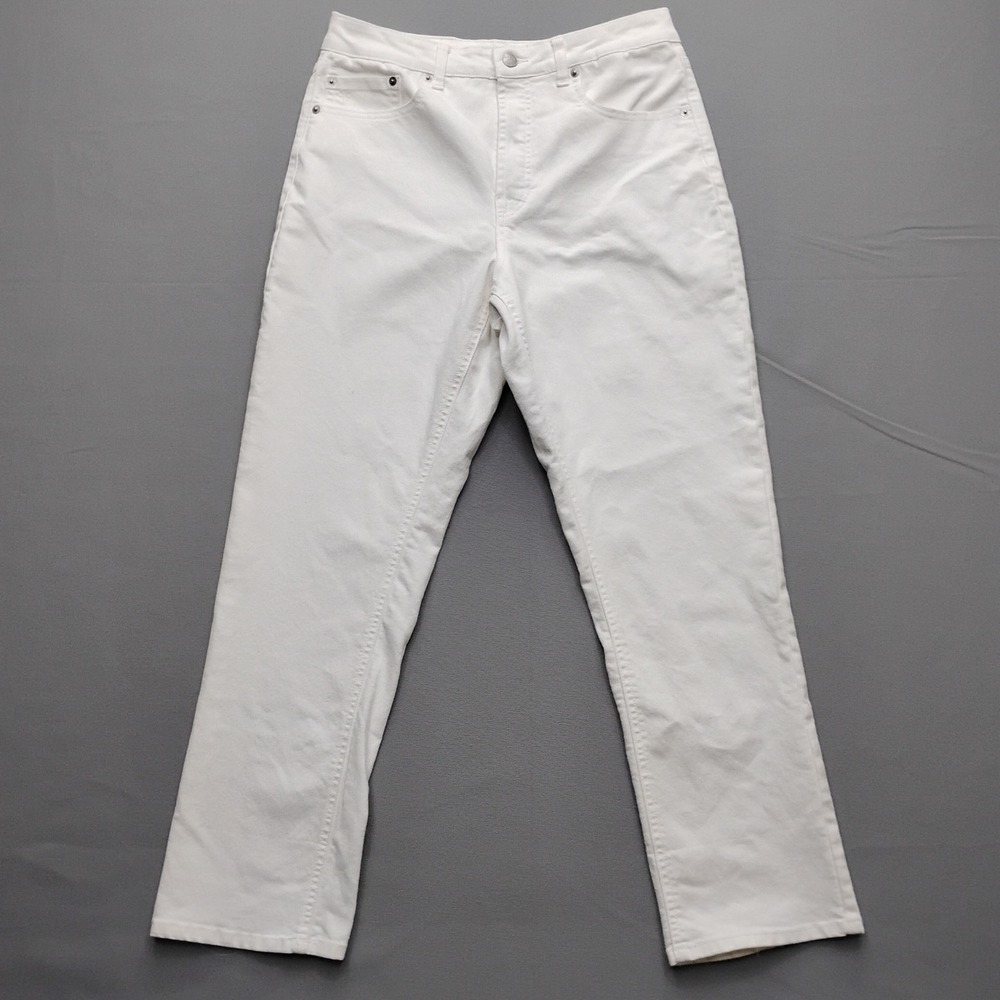 Frye Womens White Straight Leg High Rise Denim Jeans Size 6/28